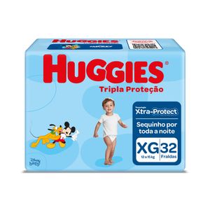 Fralda Huggies Tripla Protecao Mega Xg 32 Unidades