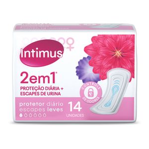 Protetor Diário Intimus 2 em 1 com 14unidades