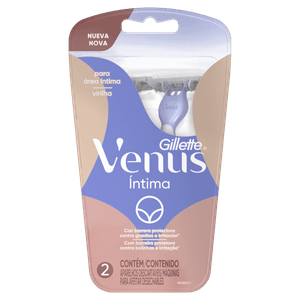 Aparelho de Depilar Descartável Gillette Venus Íntima 2 Unidades