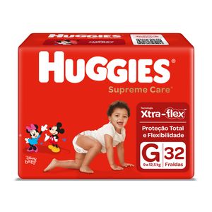 Fralda Huggies Supreme Care Mega Tamanho g 32 Unidades