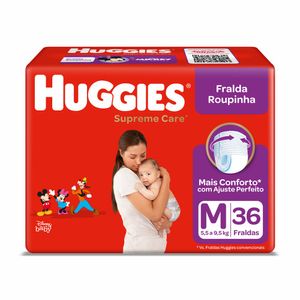 Fralda Huggies Supreme Care Roupinha Mega Tamanho M 36 Unidades