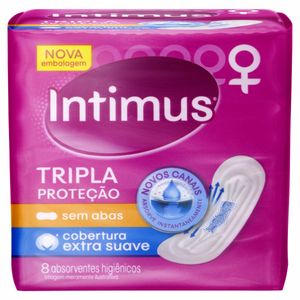 Absorvente Intimus Gel Tripla Proteção Suave Sem Abas 8 Unidades