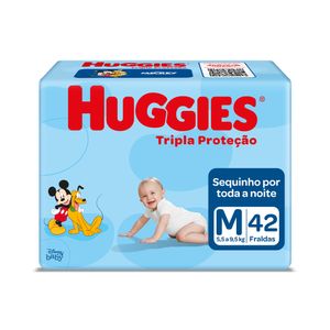 Fralda Huggies Tripla Protecao Mega M 42 Unidades