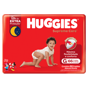 Fralda Huggies Supreme Care Hiper G 66 Unidades