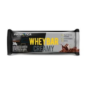 Barra Probiótica Whey Bar Creamy Sabor Chocolate 38g