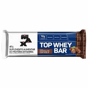 Barra de Proteina Max Titanium 41g Top Whey Chocolate com Avelã