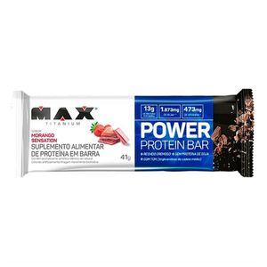 Barra Max Titanium Power Protein Bar Morango 41g