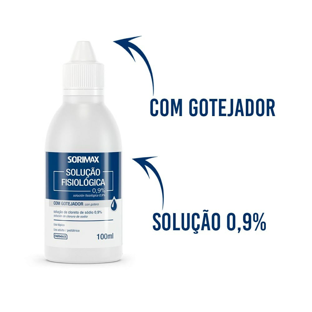 Soro Fisiológico - Cloreto de Sódio 0,9% - Bem Básico - 500ml - Drogaria  Rosário