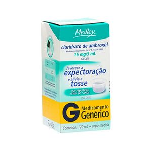 Cloridrato de Ambroxol 3mg/ml Xarope Infantil Genérico Medley 120ml