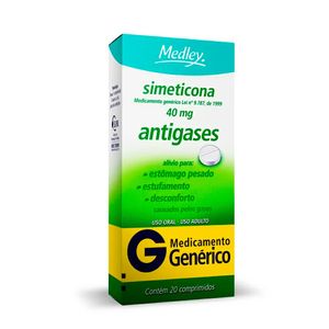 Simeticona 40mg Genérico Medley 20 Comprimidos