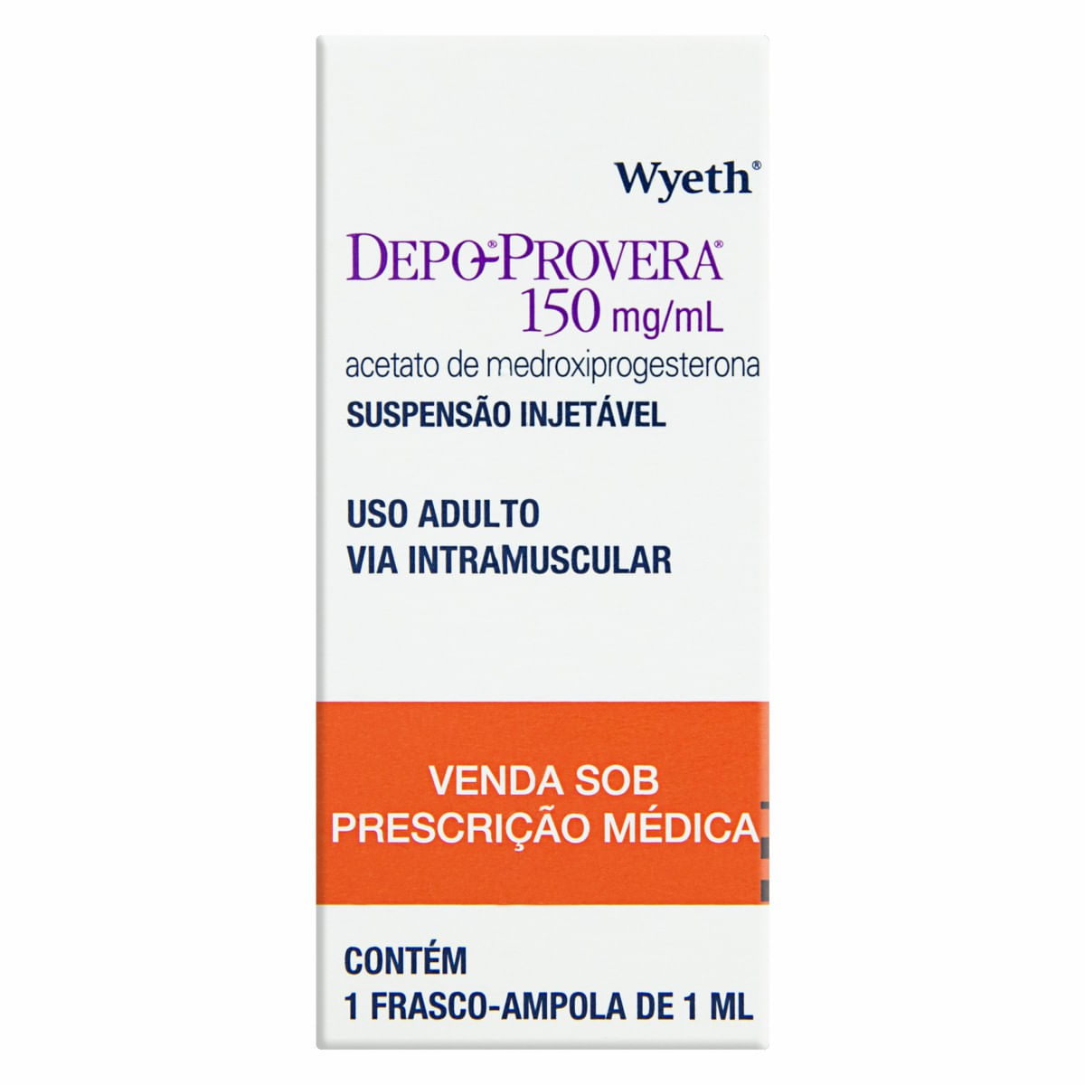 Depo Provera Suspensão Injetável 150 mg/ml 1 frasco-ampola com 1 ml ...