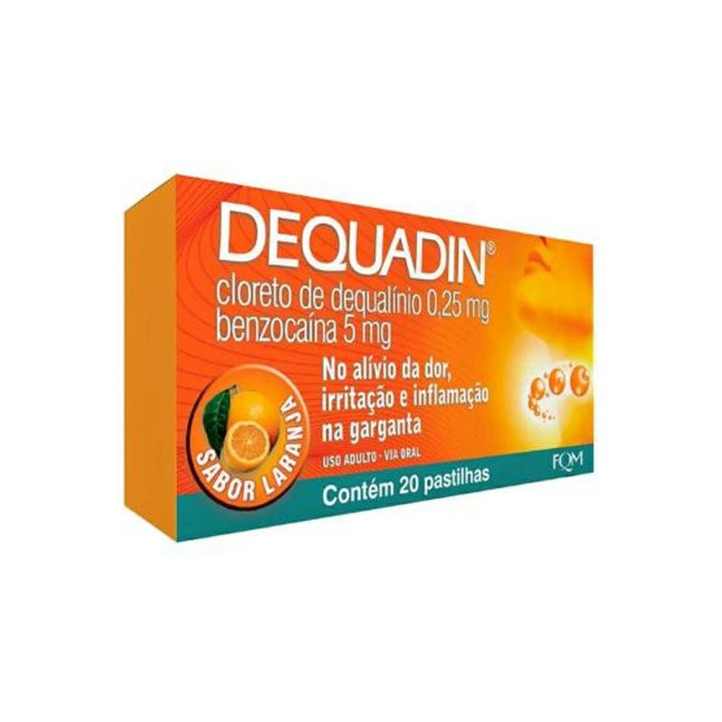 Dequadin (0,25/5mg) Sabor Laranja| Drogaria Globo - Drogaria Globo