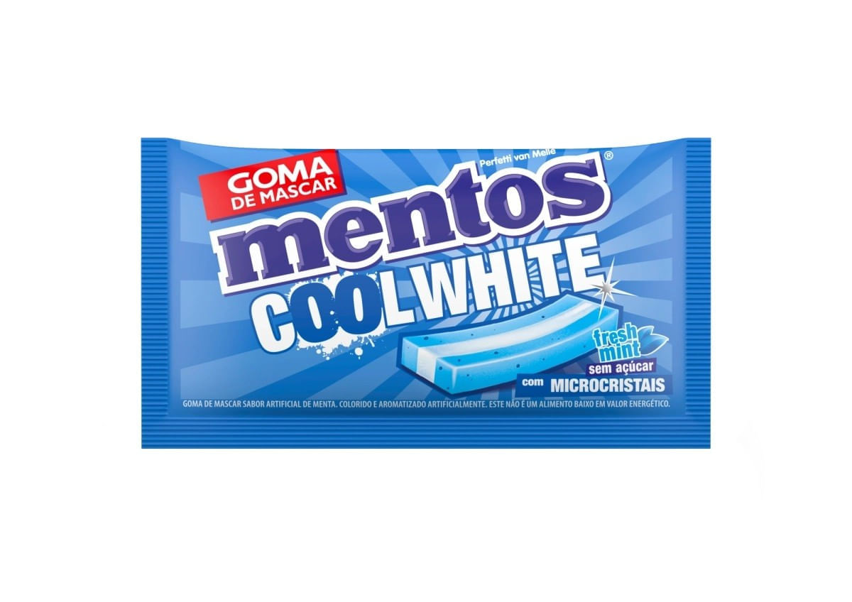 Goma de Mascar Mentos Cool White Pepermint 8,5g 15 Unidades | Drogaria ...