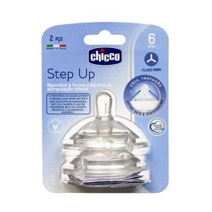 Bico para Mamadeira Chicco Fluxo Papa 6 meses+ 2 Unidades