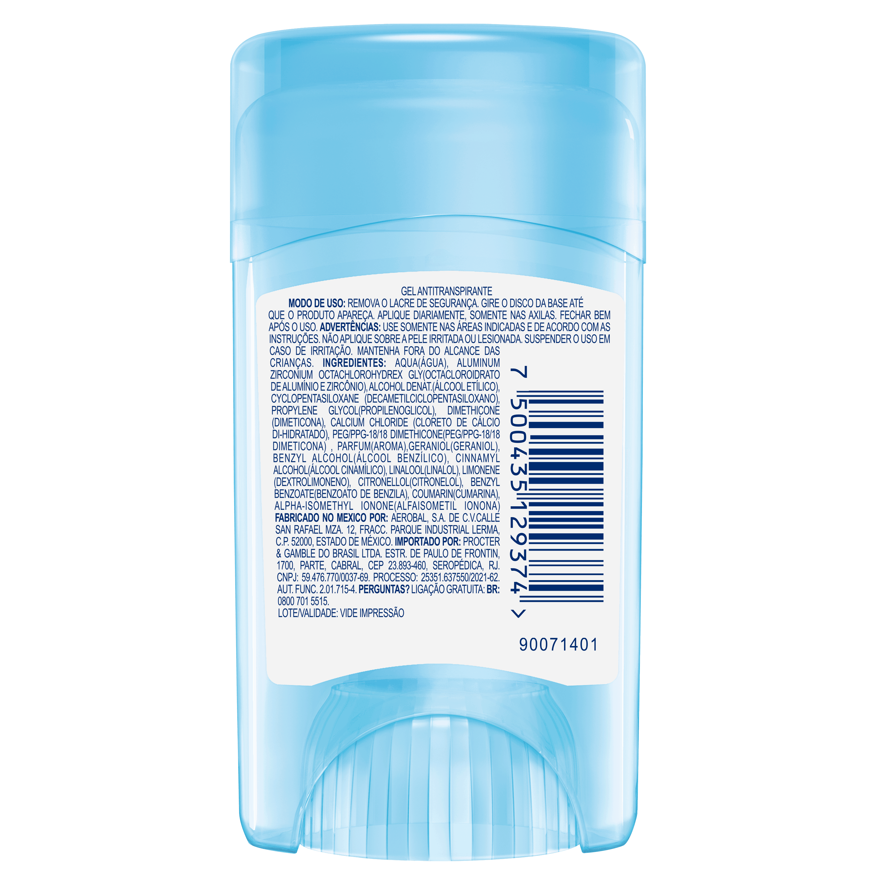 Desodorante Gel Antitranspirante Secret Powder Protect Cotton 45g