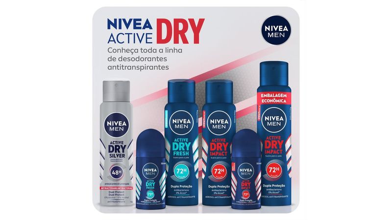 Desodorante Aerosol Nivea Active Dry Impact Men 200ml