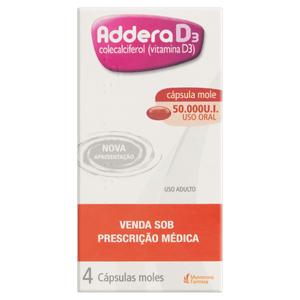 Addera D3 50.000 UI 4 Cápsulas