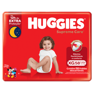 Fralda Huggies Supreme Care Hiper XG 58 Unidades