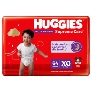 Fralda Huggies Supreme Care Bag XG 64 Unidades