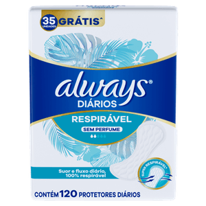 Protetor Diário Always Respirável 120 Unidades