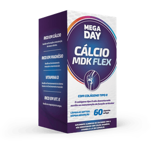 Mega Day Cálcio Mdk Flex 60 Cápsulas