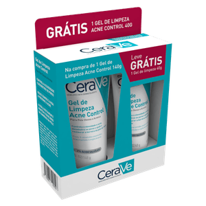 Kit Cerave Gel de Limpeza 140g + Gel de Limpeza 40g Grátis