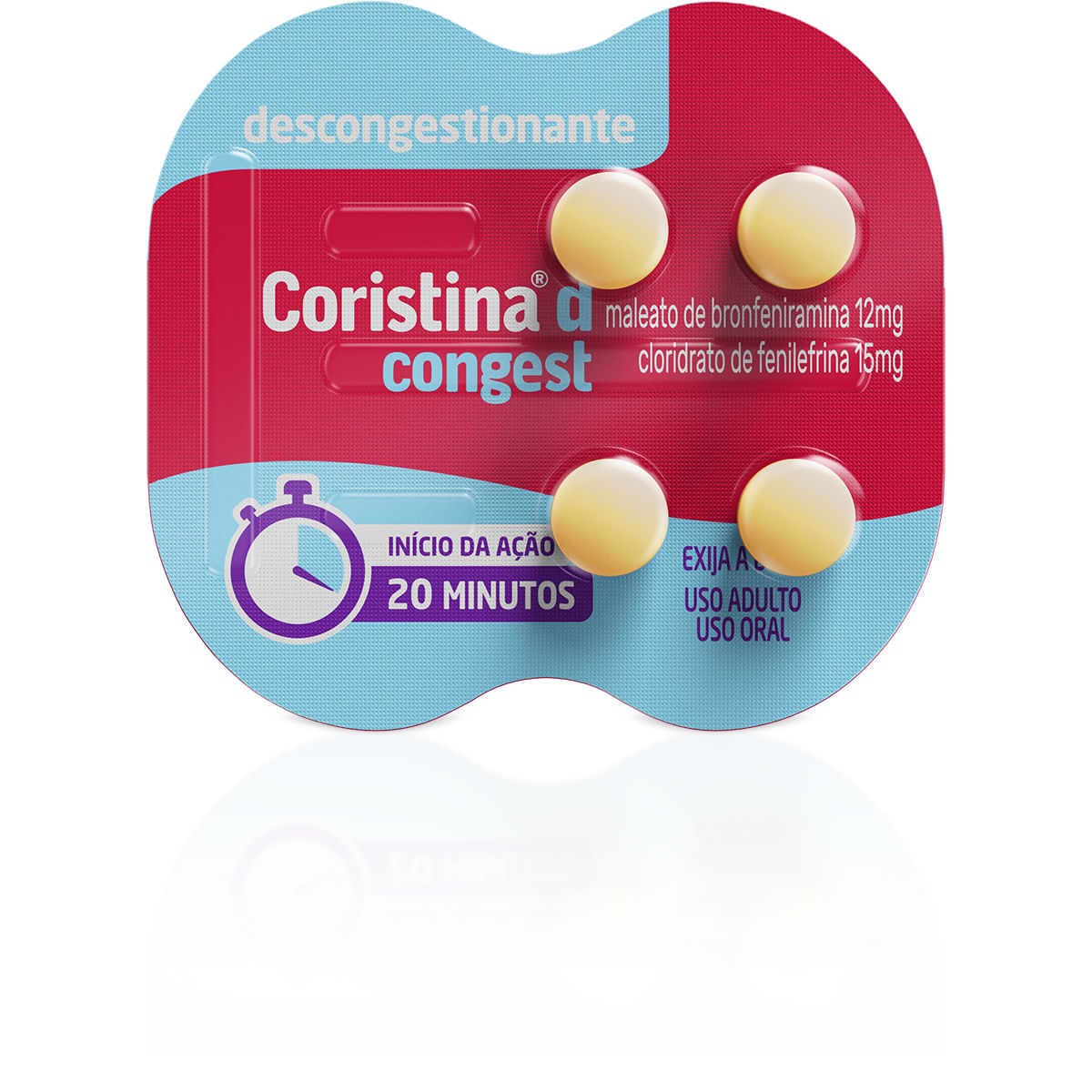 Coristina D Congest 4 Comprimidos - Drogaria Globo