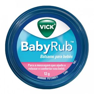 Bálsamo para Massagem Vick BabyRub Eucalipto e Camomila Lata 12g