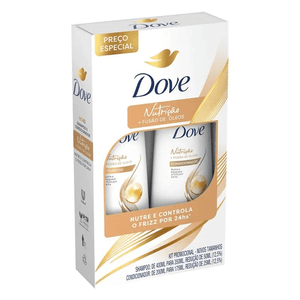 Kit Shampoo Dove Nutrição 350ml + Condicionador Dove Nutrição 175ml