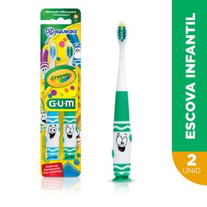 Escova Dental Infantil Gum Crayola Pipsqueaks 2 Unidades