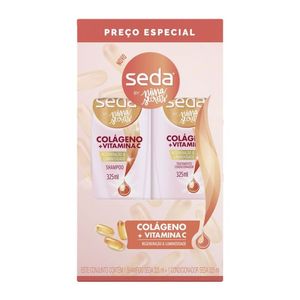 Kit Seda By Niina Secrets Colágeno e Vitamina C Shampoo 325ml + Condicionador 325ml