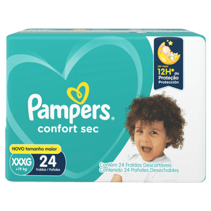 Fralda Pampers Confort Sec Mega XXXG 24 Unidades