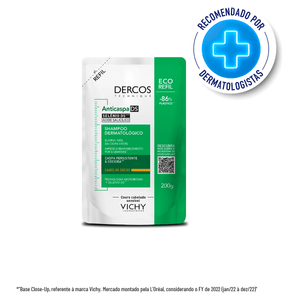Refil Shampoo Dercos Vichy Anticaspa Ds Cabelos Secos 200g