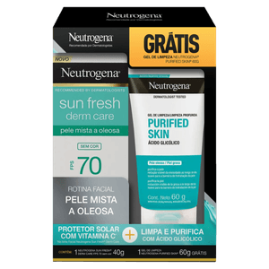 Kit Neutrogena Sun Fresh Fps 50 200ml+120ml 80% de Desconto na 2ª Unidade