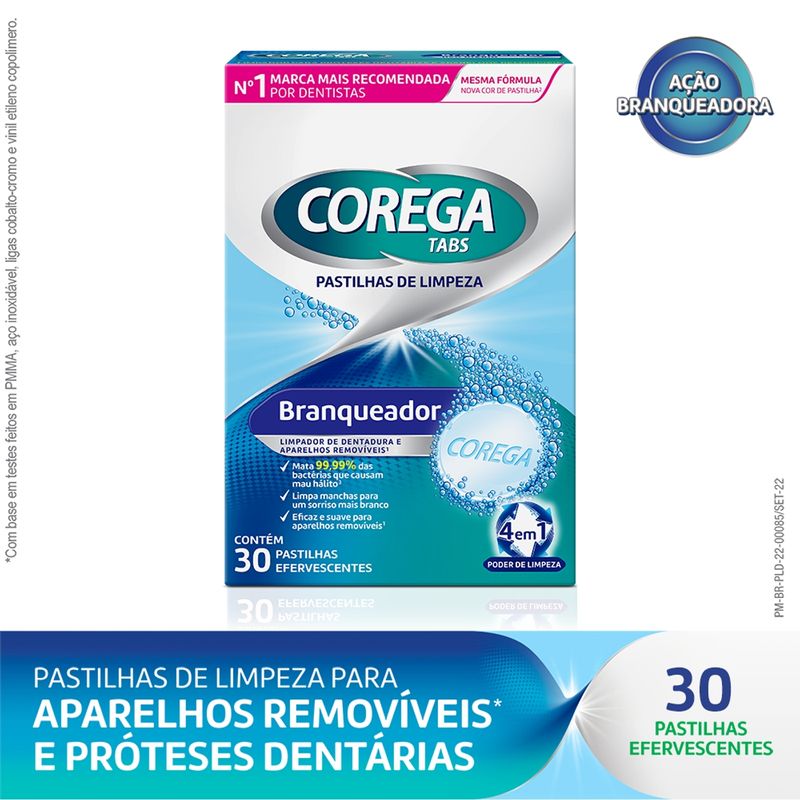 Limpador-de-Dentadura-Corega-Tabs-Branqueador-com-6-Pastilhas