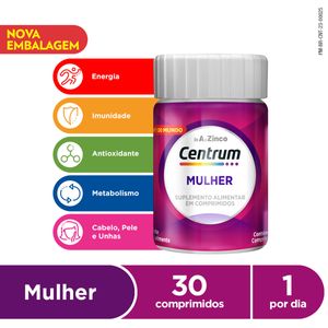 Polivitamínico Centrum Essentials Mulher de A a Zinco 30 Comprimidos