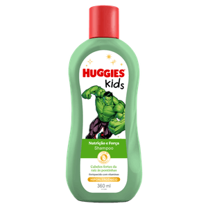 Shampoo Infantil Huggies Kids Nutrição Hulk 360ml