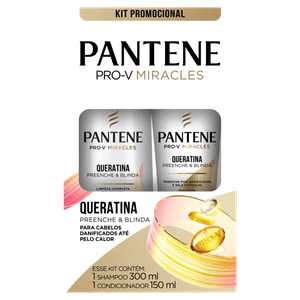 Kit Pantene Queratina Shampoo 300ml + Condicionador 150ml
