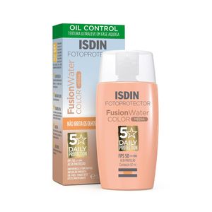 Protetor Solar Facial Isdin Fusion Water Color Média FPS50+ 50ml