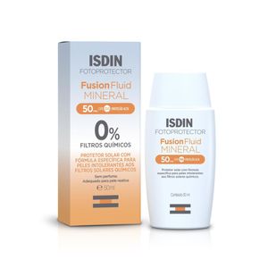 Protetor Solar Isdin Fusion Fluid Mineral Fps50 com 50ml