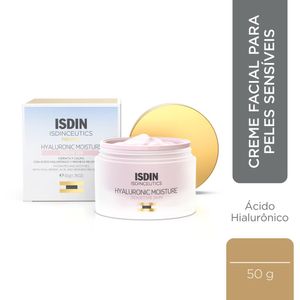 Creme Facial Isdin Hyaluronic Moisture Peles Sensíveis 50g