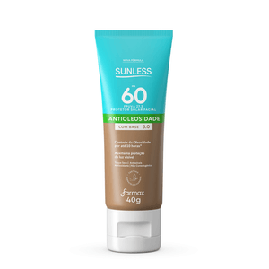 Protetor Facial Fps 60 com Base 5.0 Sunless Antioleosidade 40g