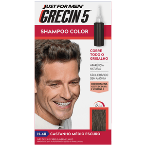 Shampoo Color Grecin 5 Castanho Médio Escuro 60ml