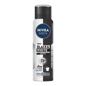 Desodorante Aerossol Nivea Masculino Invisible BlackWhite 150ml