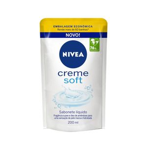 Refil Sabonete Liquido Nivea Creme Soft 200ml