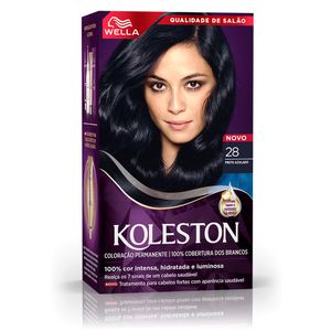 Tintura Koleston Coloração Creme Cor Preto Azulado 28