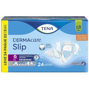 Fralda Geriátrica Tena Dermacare Slip G Unissex Leve 24 Pague 22 Unidades