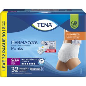 Roupa Íntima Tena Pants Dermacare G/EG Leve 32 Pague 30