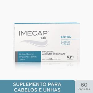 Imecap Hair 60 Cápsulas - Vitaminas para Cabelos e Unhas com Biotina