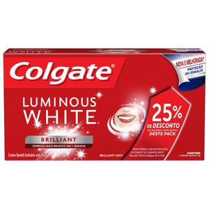 Creme Dental Colgate Luminous White com 2 Unidades com 70g